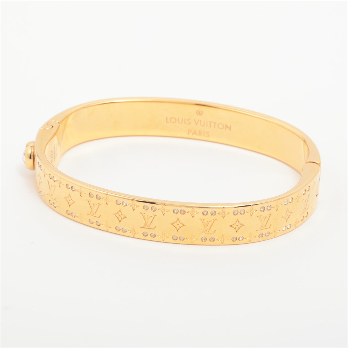 Louis Vuitton M64860 Ridge Bracelet Nanogram Strass LE0251 Bangle GP  G