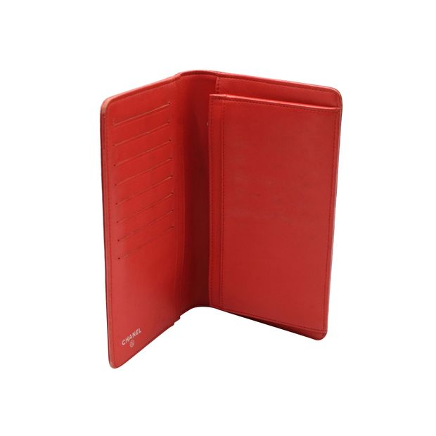 Luxury Chanel Red Camelia Wallet
