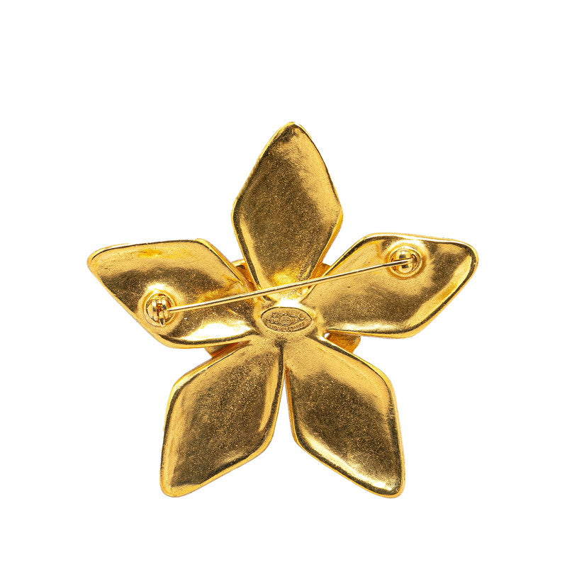 Chanel Vintage Coco Mark Star Motif Brooch Gold Plated