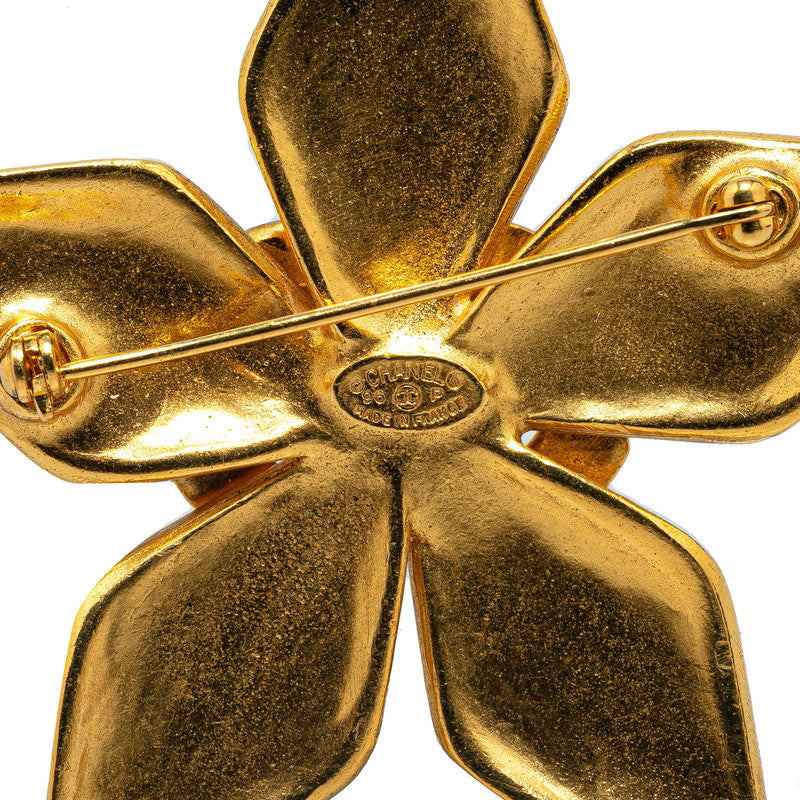 Chanel Vintage Coco Mark Star Motif Brooch Gold Plated
