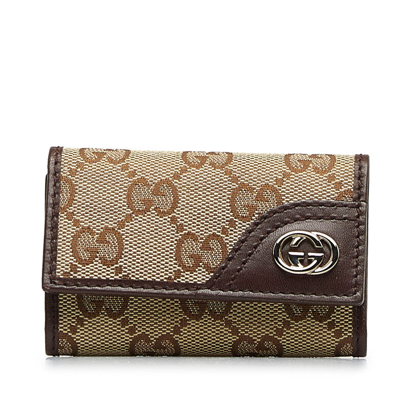 Luxury Gucci Trending 2025 GG Canvas Interlocking G Key Case 181680