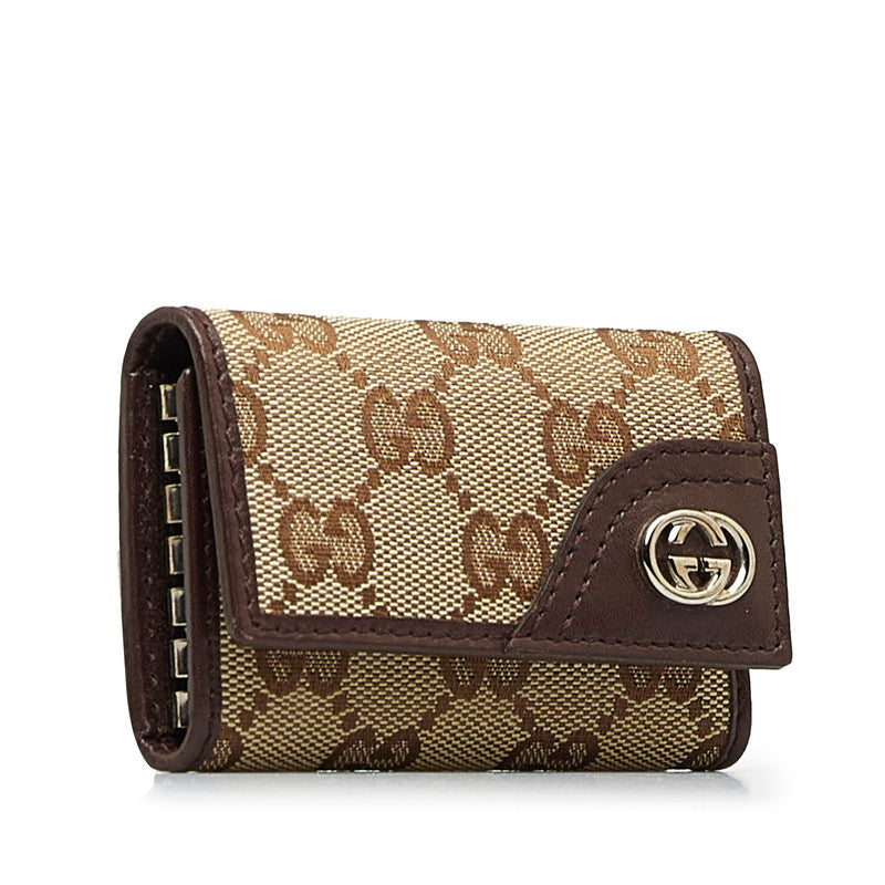 Luxury Gucci Trending 2025 GG Canvas Interlocking G Key Case 181680