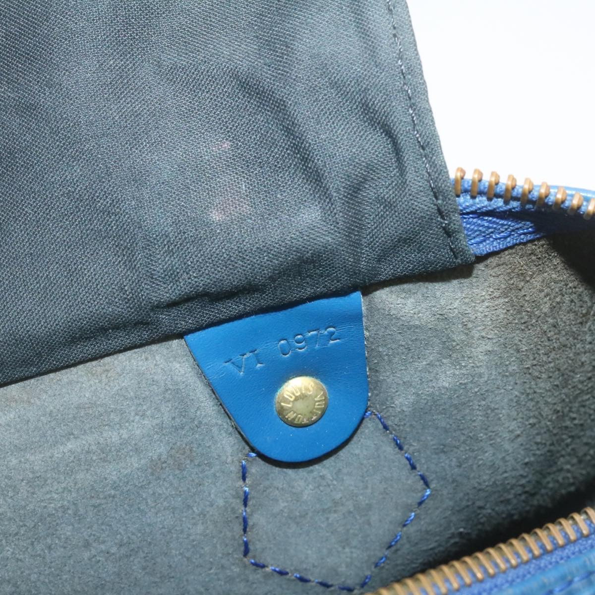 LOUIS VUITTON Epi Alma Hand Bag Blue M52145 LV ai161