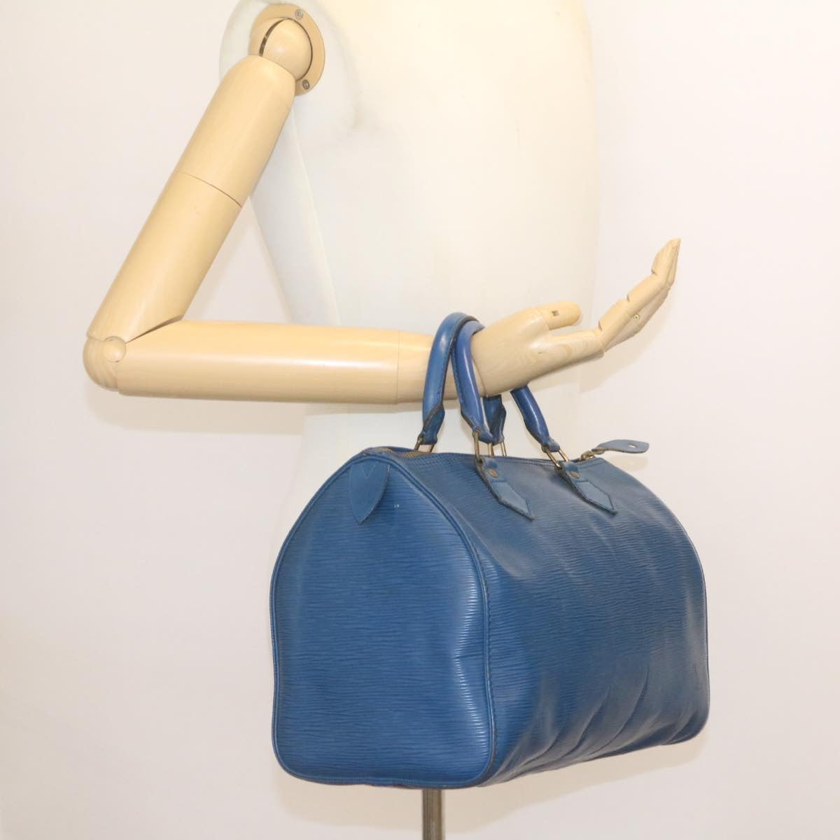 LOUIS VUITTON Epi Alma Hand Bag Blue M52145 LV ai161