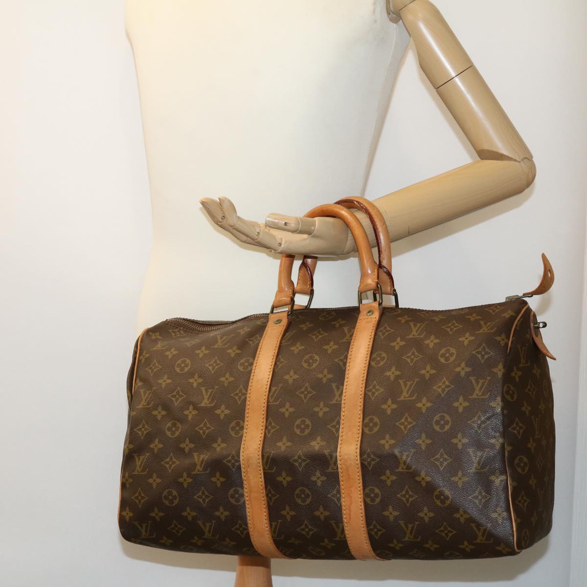 LOUIS VUITTON Monogram Keepall 45 Boston Bag Vintage M41428 LV ai379