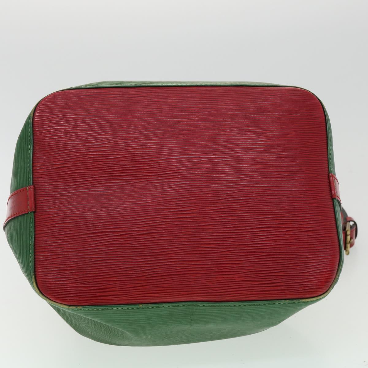 LOUIS VUITTON Epi Petit Noe Bicolor Shoulder Bag Green Red M44147 LV ai476