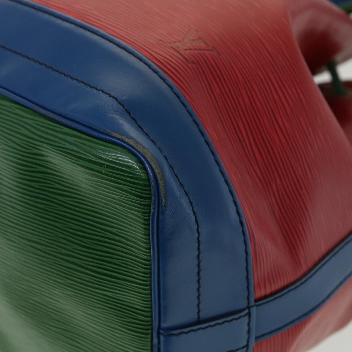 LOUIS VUITTON Epi Tricolor Noe Shoulder Bag Green Blue Red M44084 LV ai477