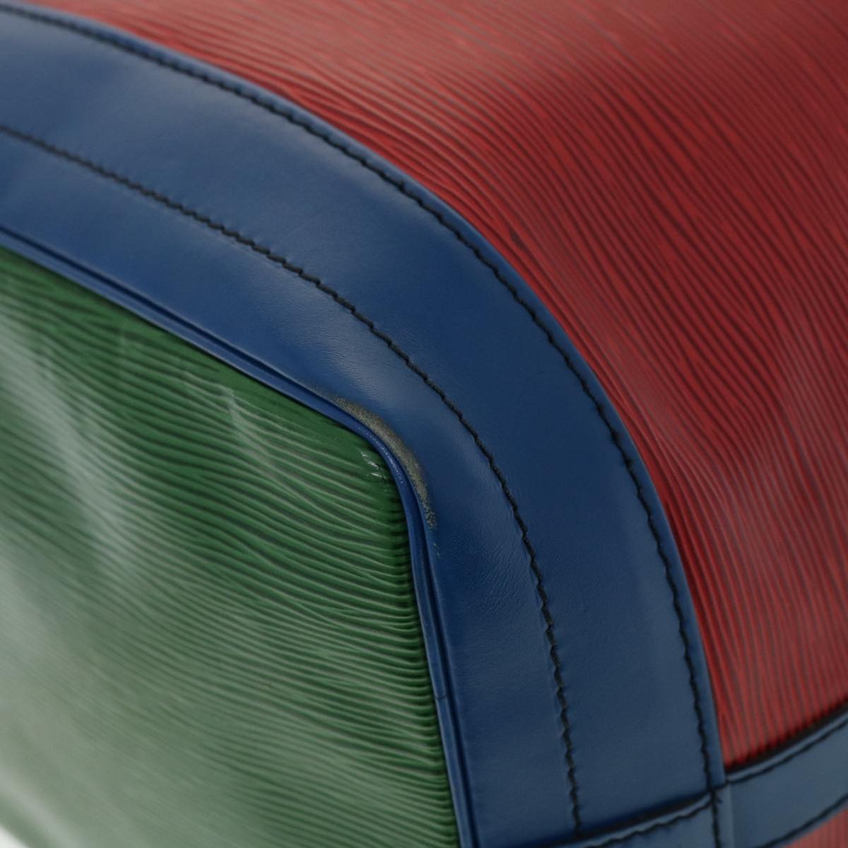 LOUIS VUITTON Epi Tricolor Noe Shoulder Bag Green Blue Red M44084 LV ai477