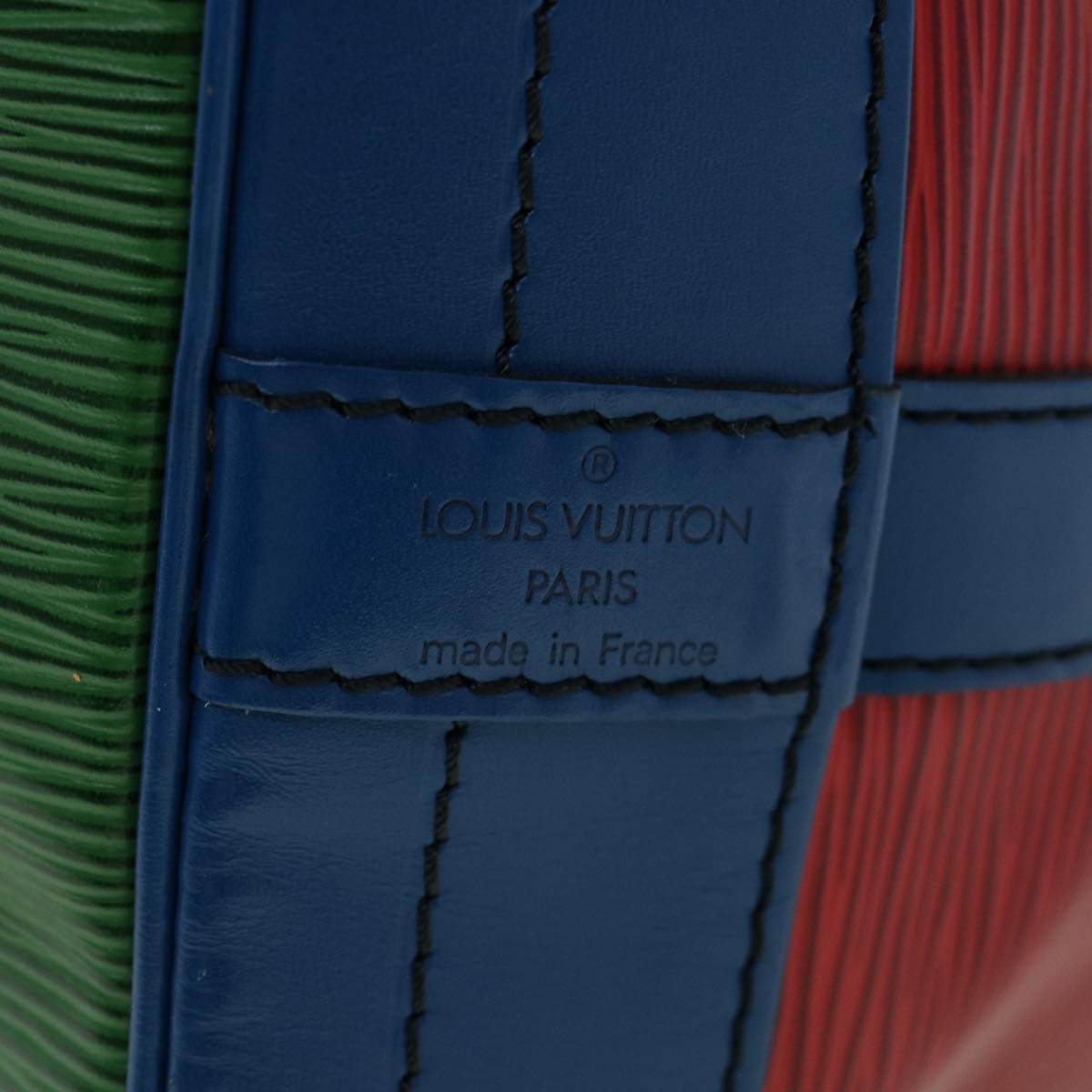 LOUIS VUITTON Epi Tricolor Noe Shoulder Bag Green Blue Red M44084 LV ai477