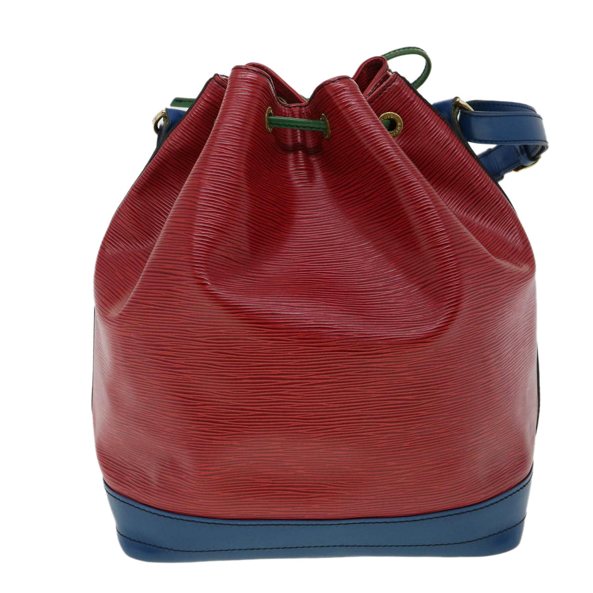 LOUIS VUITTON Epi Tricolor Noe Shoulder Bag Green Blue Red M44084 LV ai477