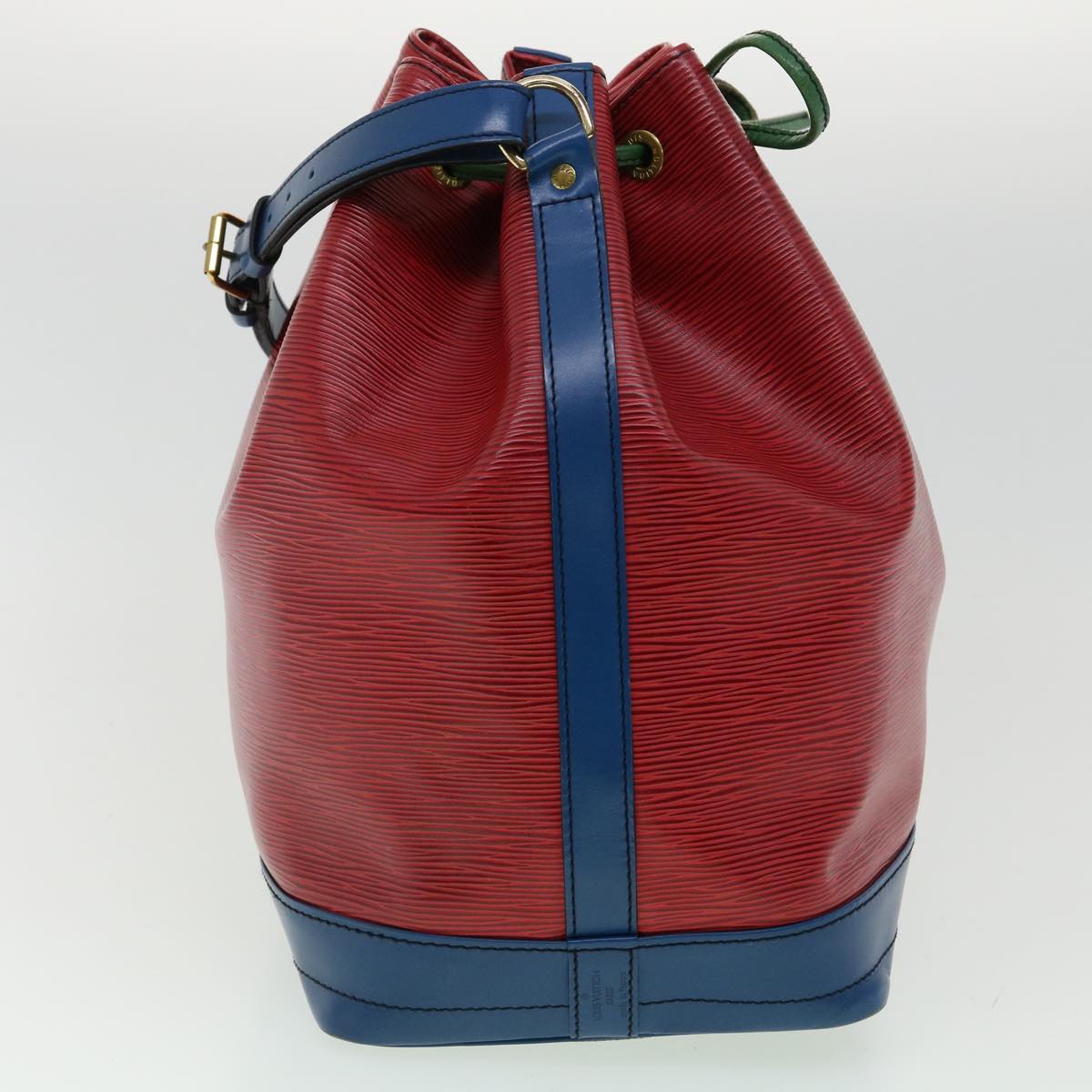 LOUIS VUITTON Epi Tricolor Noe Shoulder Bag Green Blue Red M44084 LV ai477