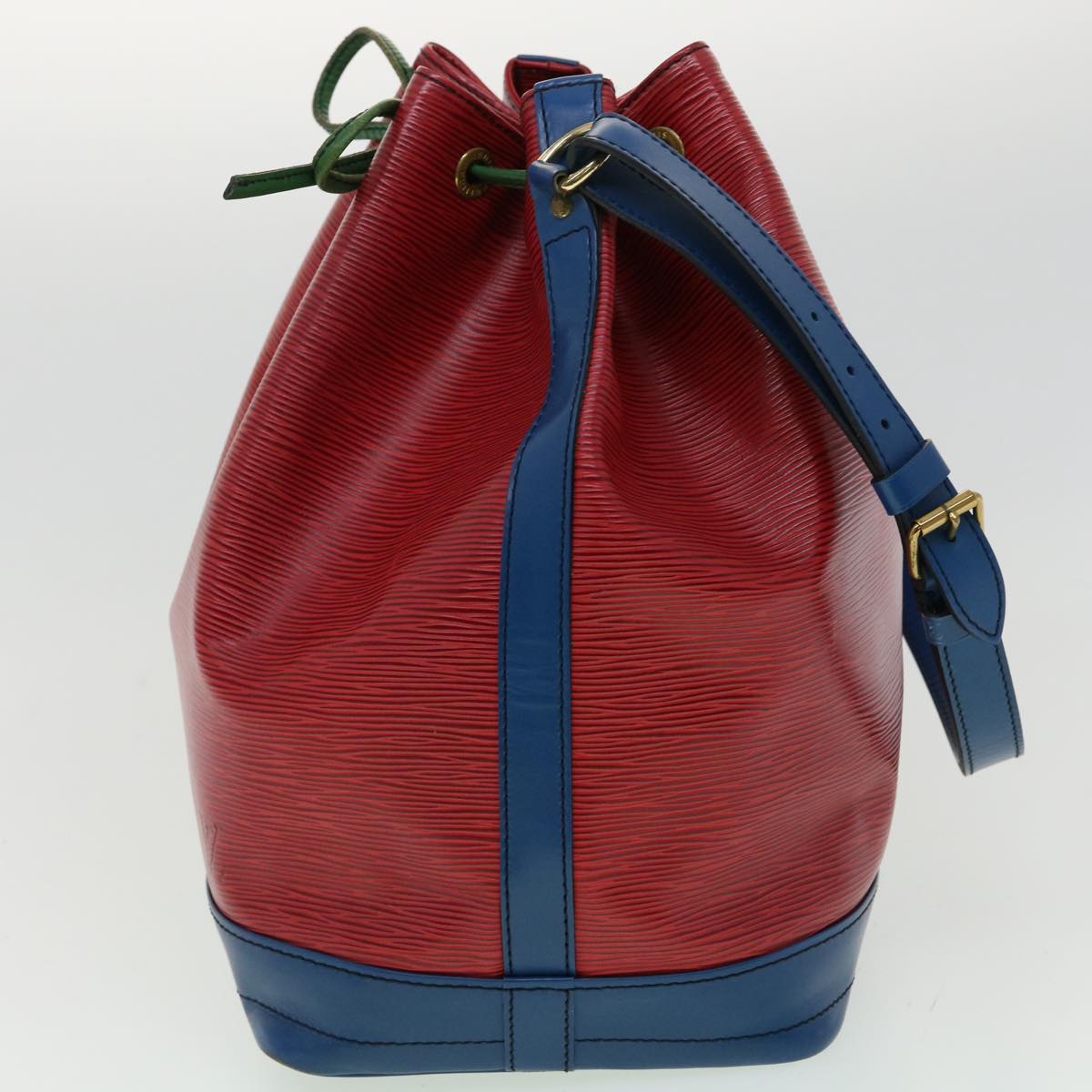 LOUIS VUITTON Epi Tricolor Noe Shoulder Bag Green Blue Red M44084 LV ai477