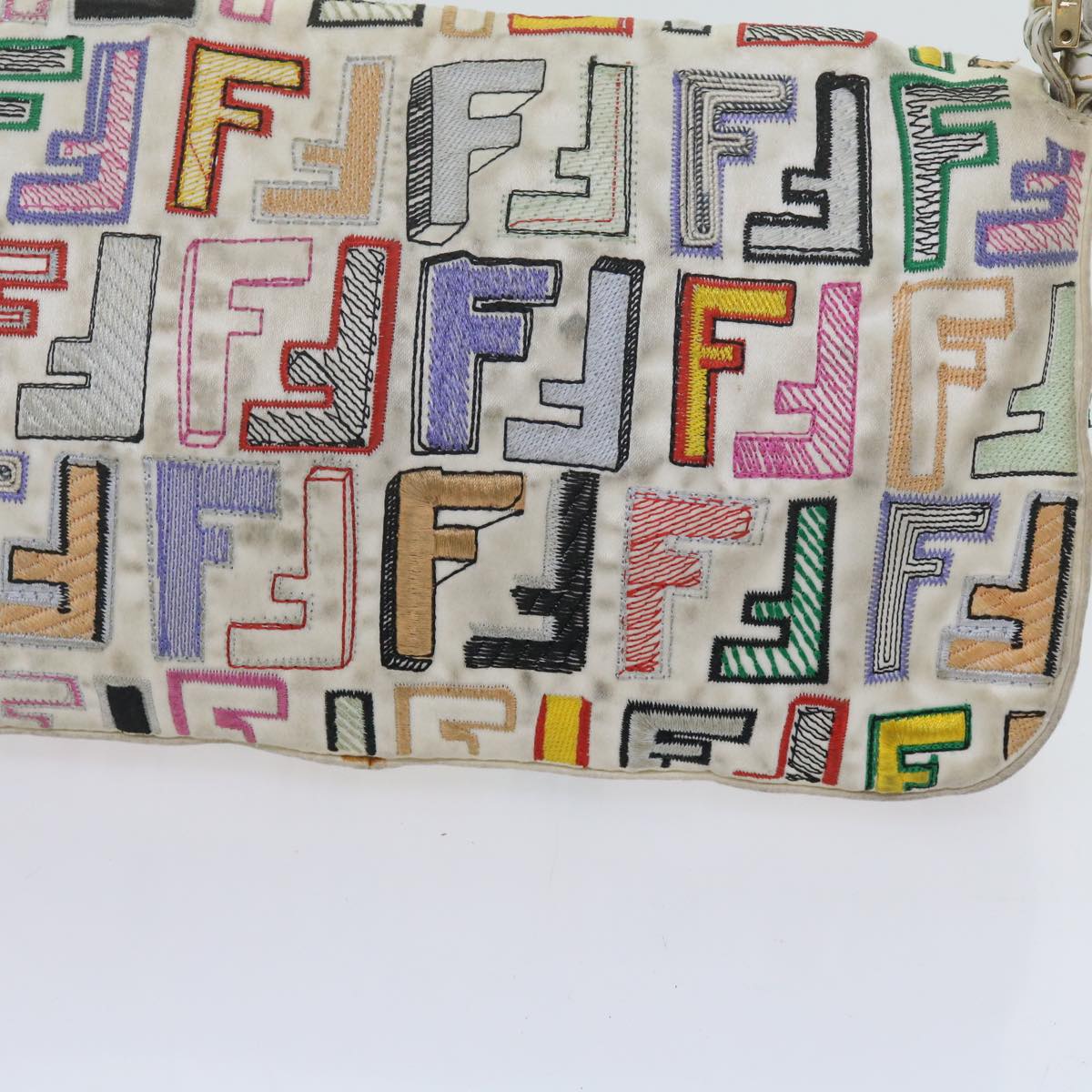 Luxury FendiZucca Canvas Mamma Baguette Shoulder Bag Multicolorai670