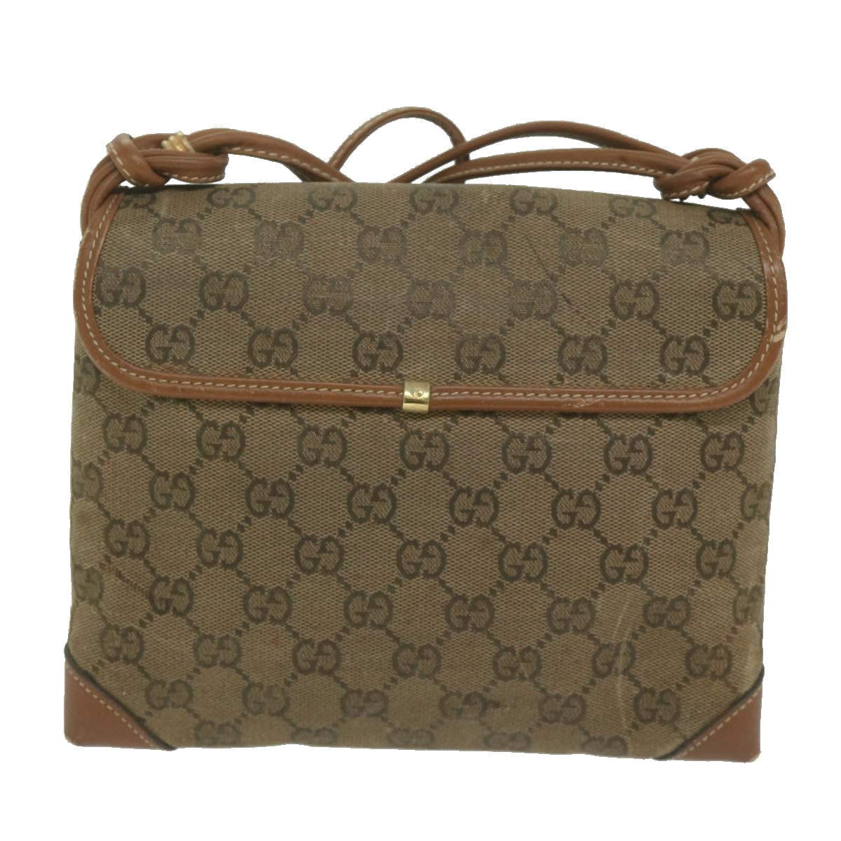 GUCCI GG Canvas Shoulder Bag Beige  ai697
