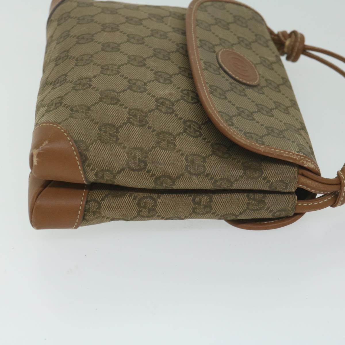 GUCCI GG Canvas Shoulder Bag Beige  ai697