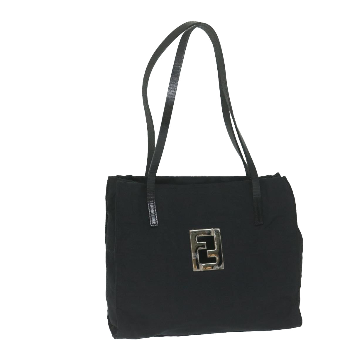 Luxury FendiZucca Canvas Hand Bag Blackai742