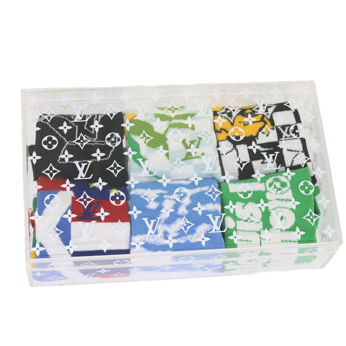 LOUIS VUITTON Monogram Virgil Abloh LV Archives 6 Socks Set S MP3136 ak197A