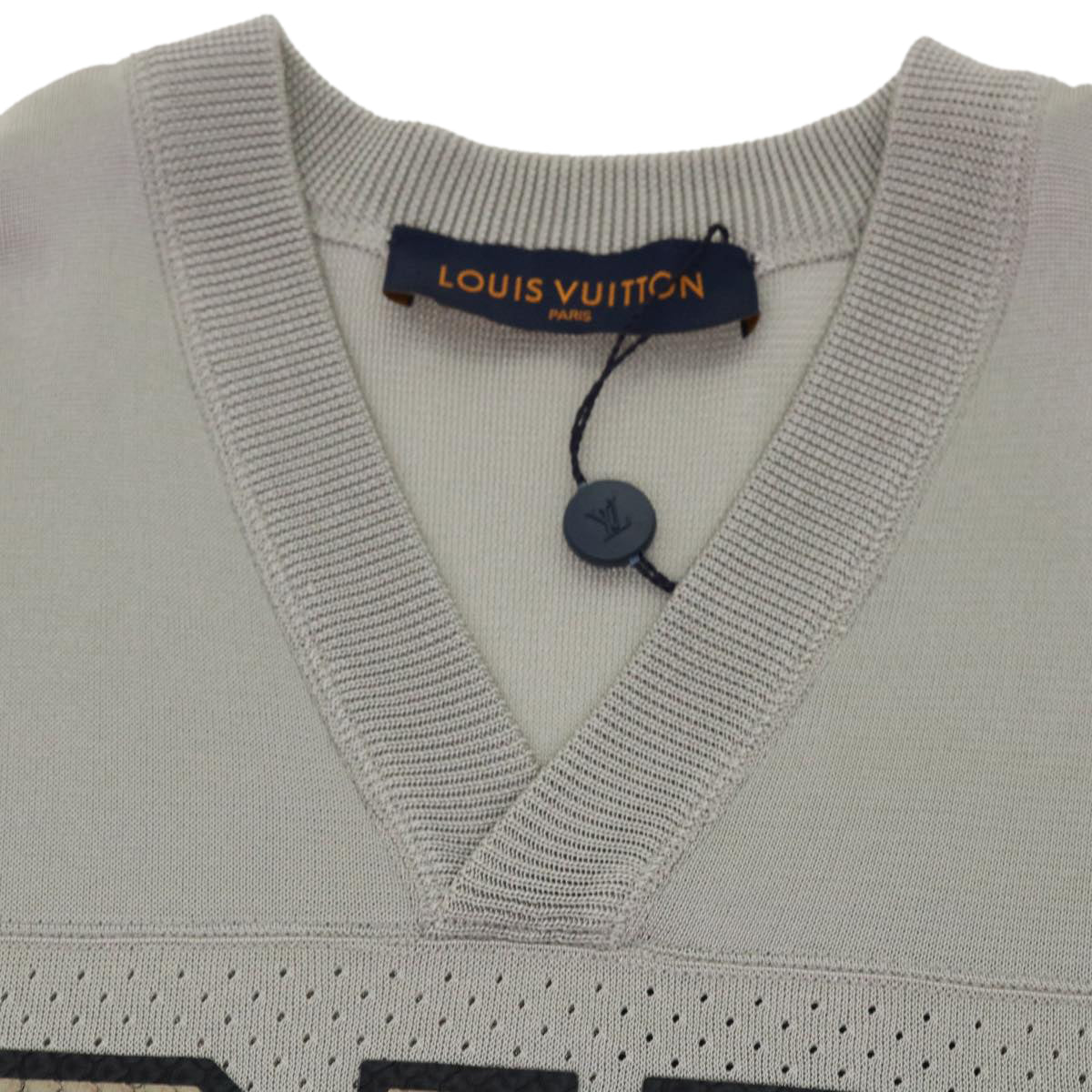 LOUIS VUITTON Basketball Game T-Shirt Exotic Leather Rayon 18AW XS LV ak198
