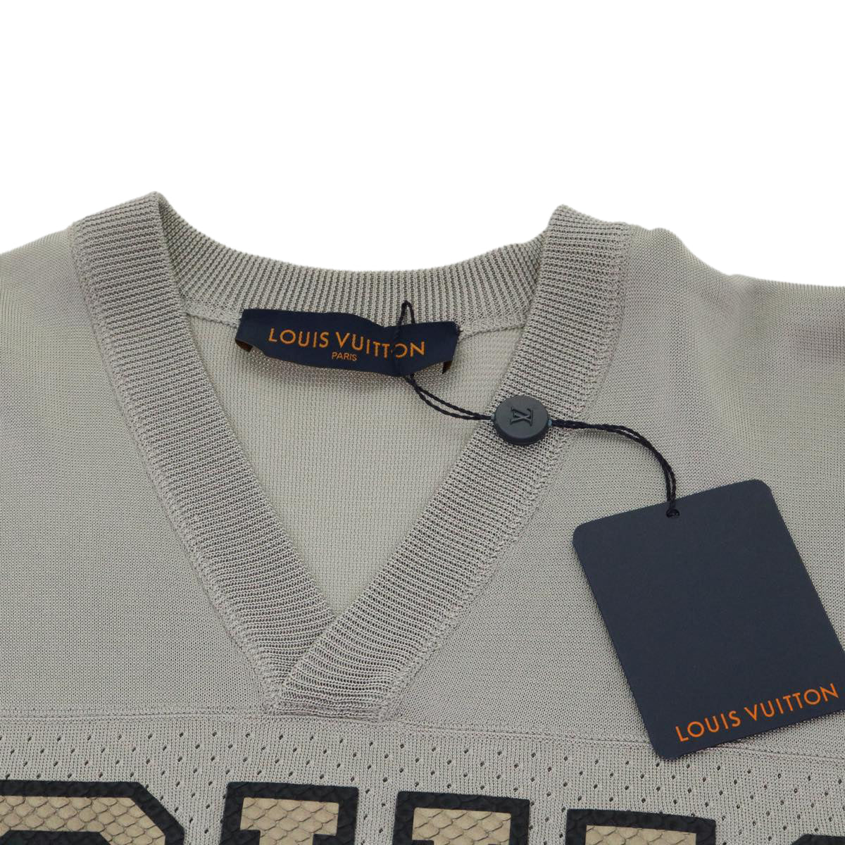 LOUIS VUITTON Basketball Game T-Shirt Exotic Leather Rayon 18AW XS LV ak198