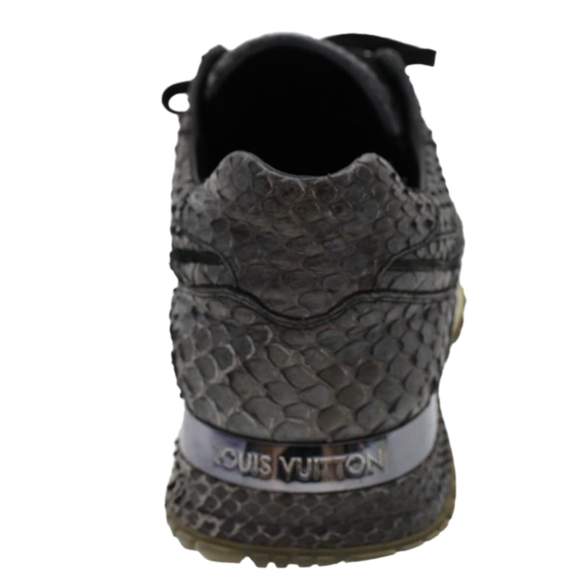 LOUIS VUITTON Sneakers Exotic Leather 6 Black LV ak202