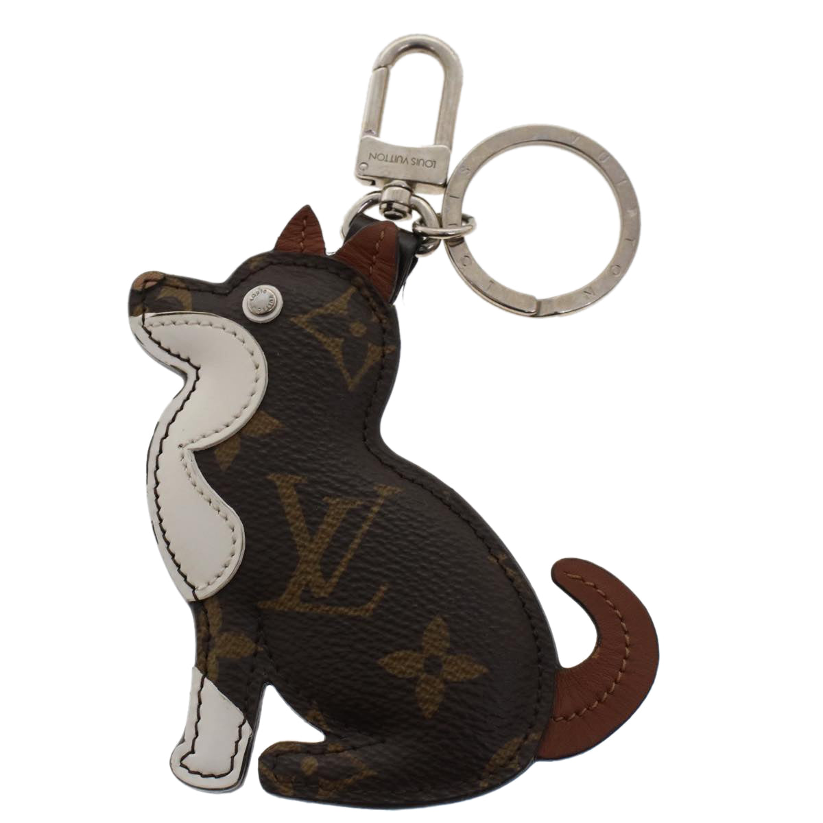LOUIS VUITTON Monogram Porte Cles Animal Dog Bag Charm MP1995 LV ak206