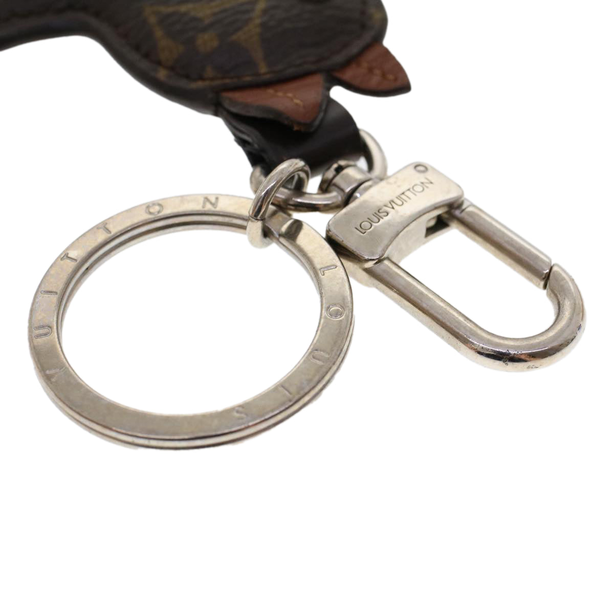 LOUIS VUITTON Monogram Porte Cles Animal Dog Bag Charm MP1995 LV ak206