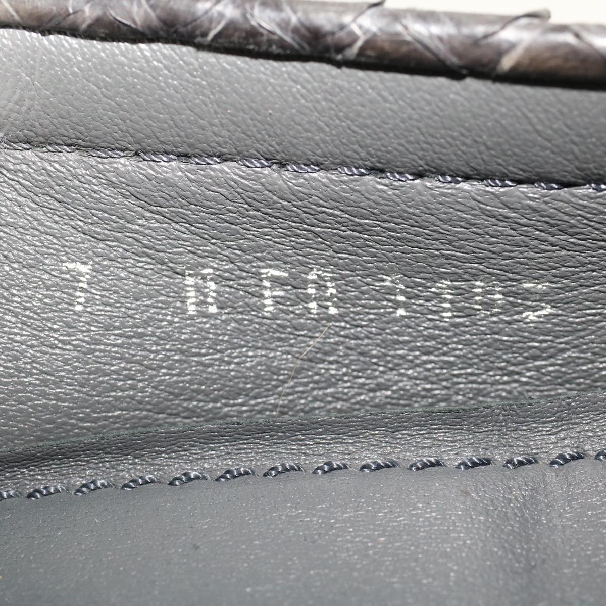 LOUIS VUITTON Driving Shoes Exotic Leather 7 Black Gray LV ak212