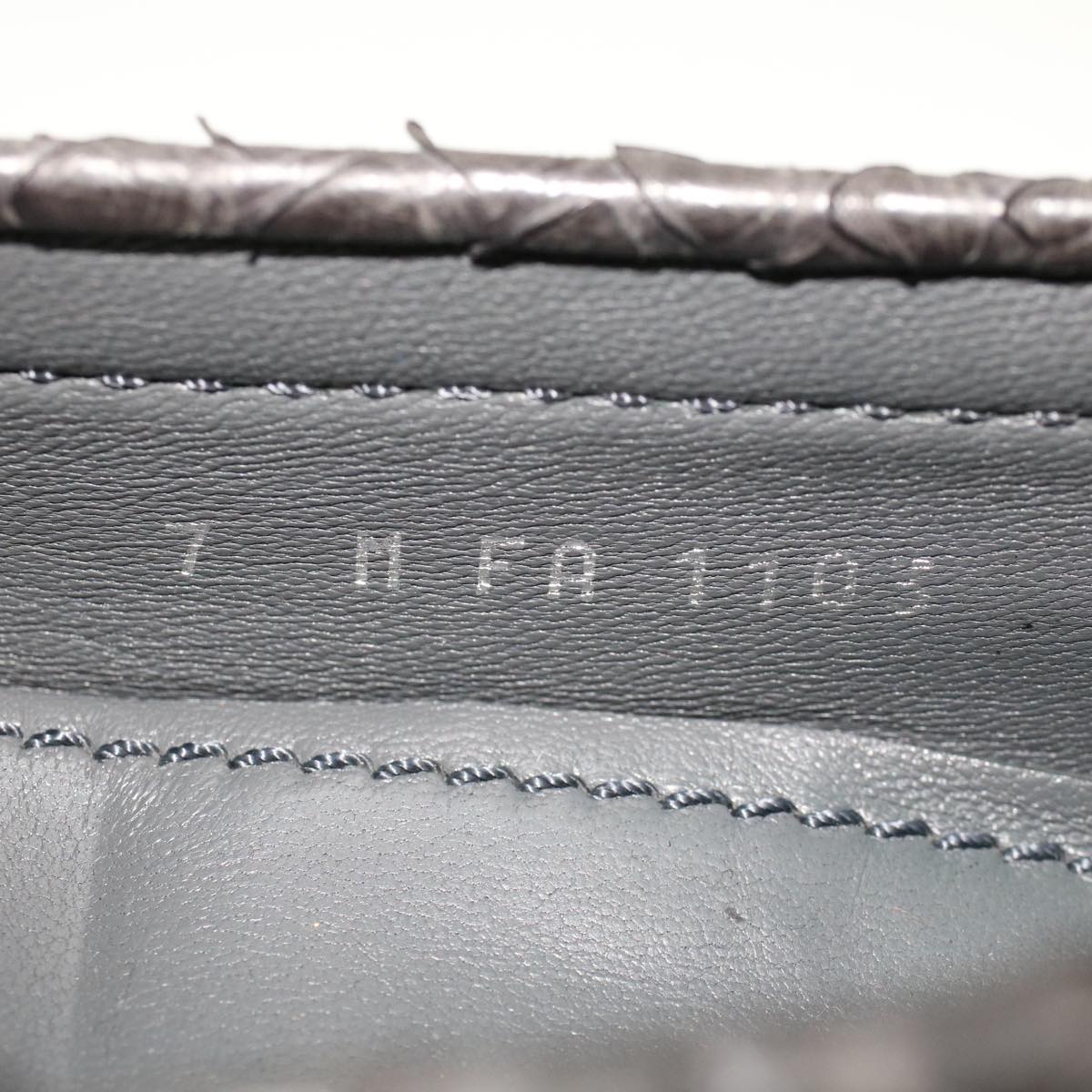 LOUIS VUITTON Driving Shoes Exotic Leather 7 Black Gray LV ak212
