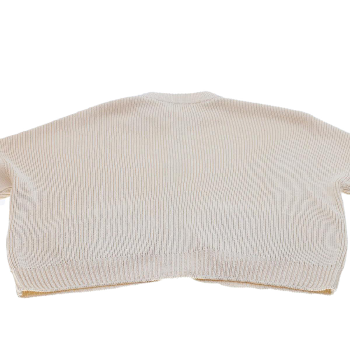 LOUIS VUITTON Knitted Sweater Jacket Cotton XS Beige RM181 GDJ HEN61W ak213