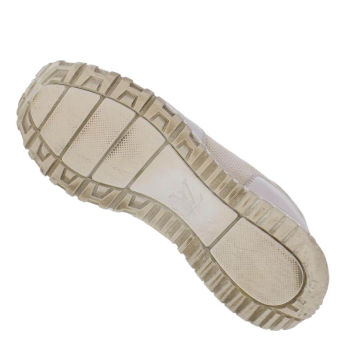 LOUIS VUITTON Monogram Runaway Line Sneakers Leather 6 White LV ak215