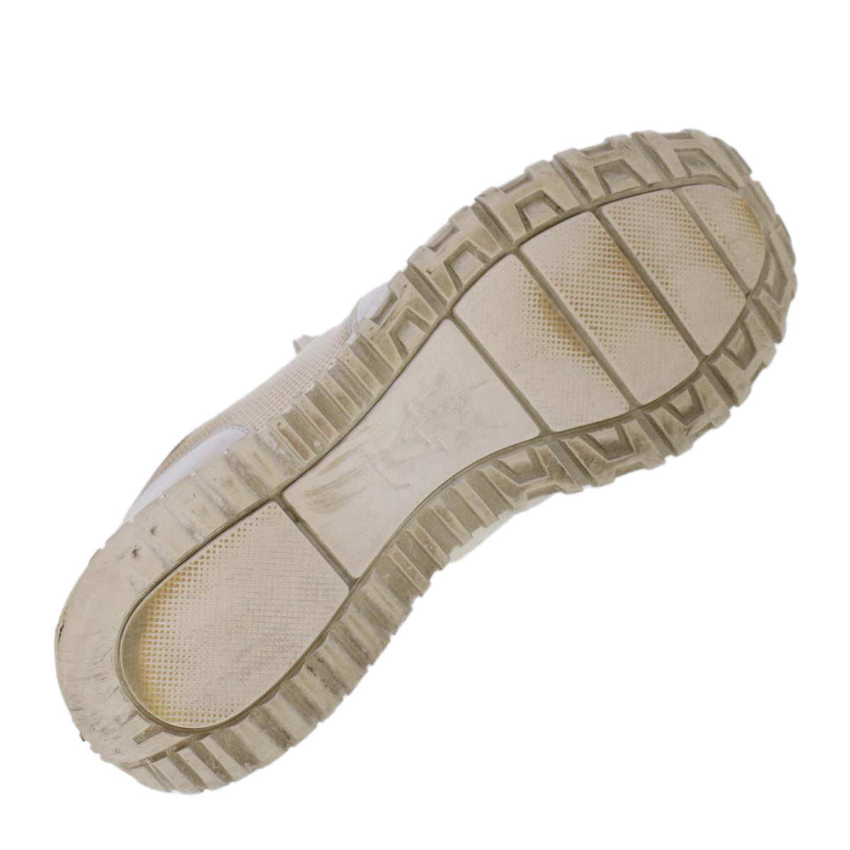 LOUIS VUITTON Monogram Runaway Line Sneakers Leather 6 White LV ak215