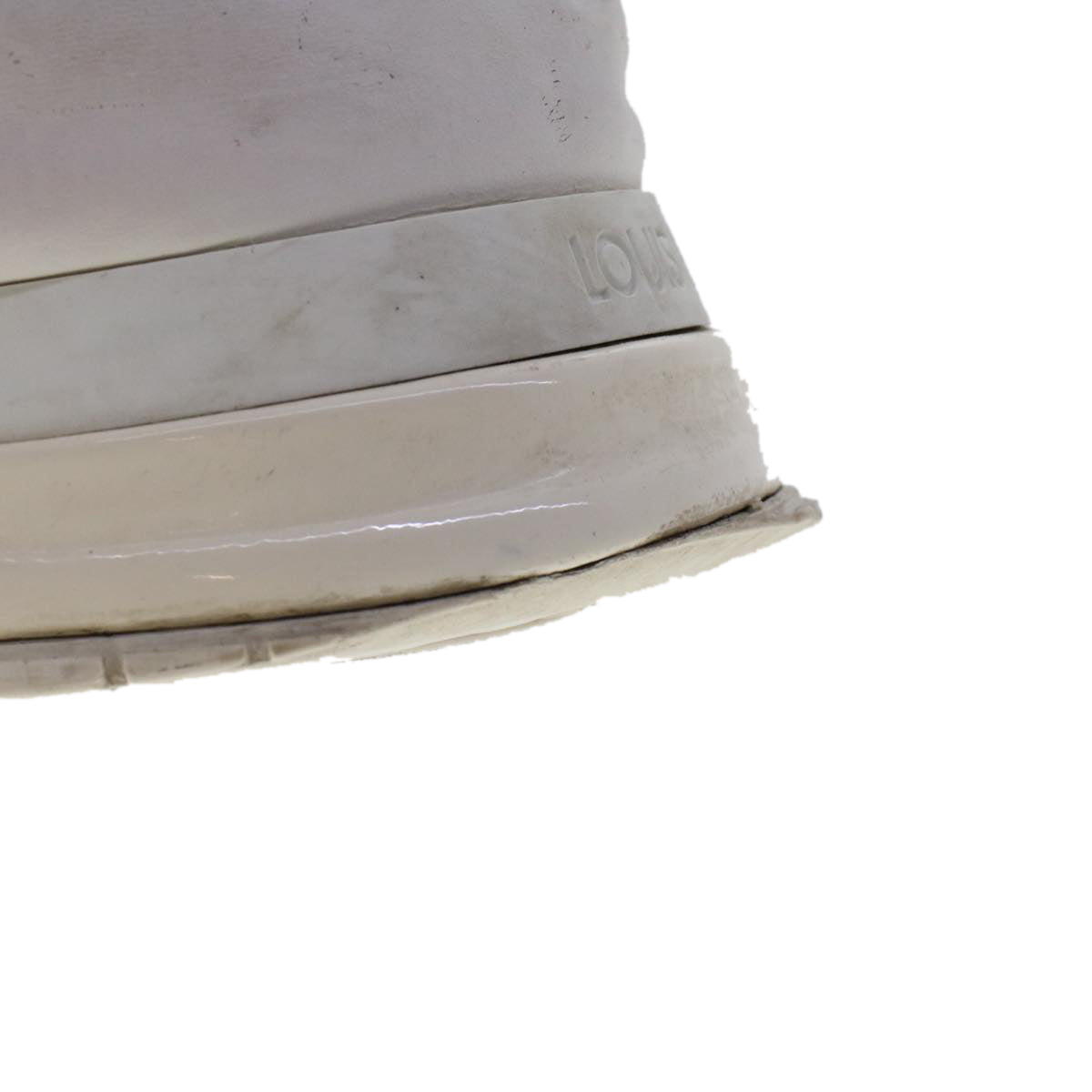 LOUIS VUITTON Monogram Runaway Line Sneakers Leather 6 White LV ak215