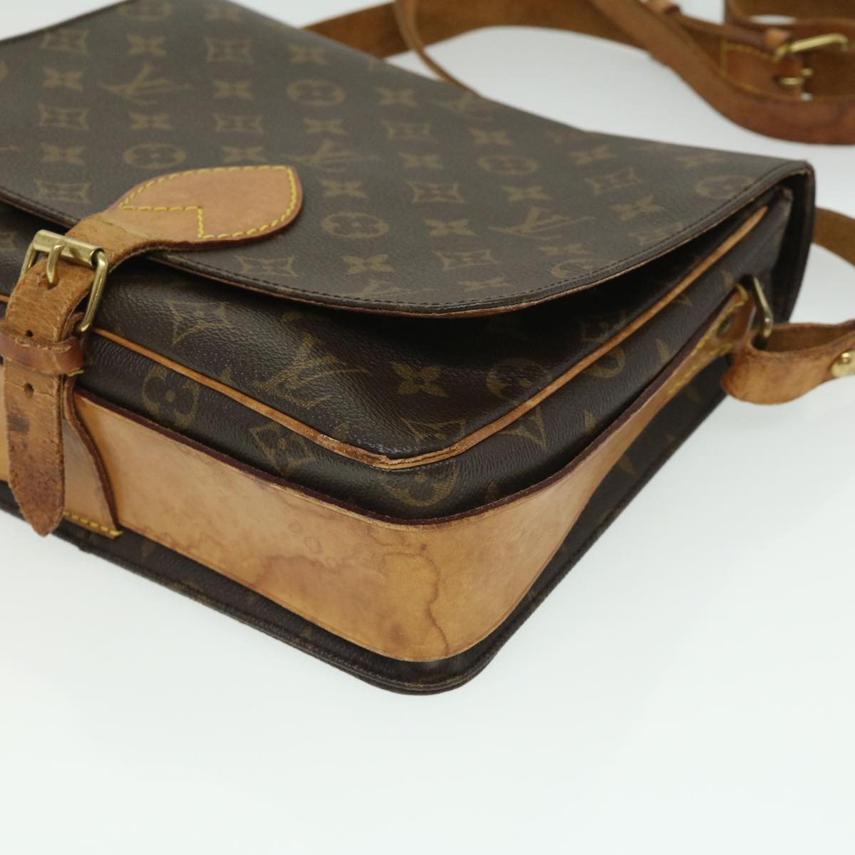 LOUIS VUITTON Monogram Cartouchiere GM Shoulder Bag M51252 LV am3198