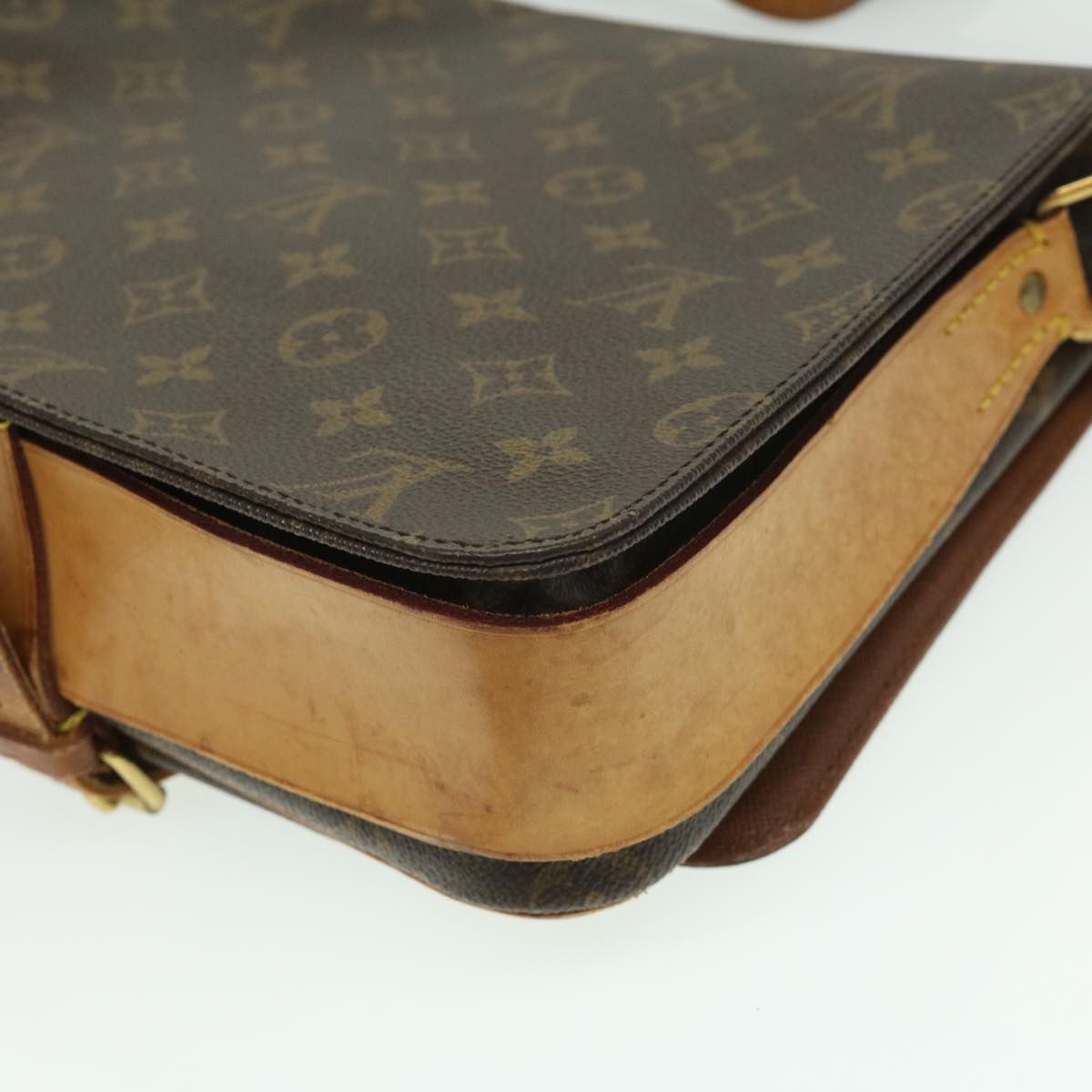 LOUIS VUITTON Monogram Cartouchiere GM Shoulder Bag M51252 LV am3198