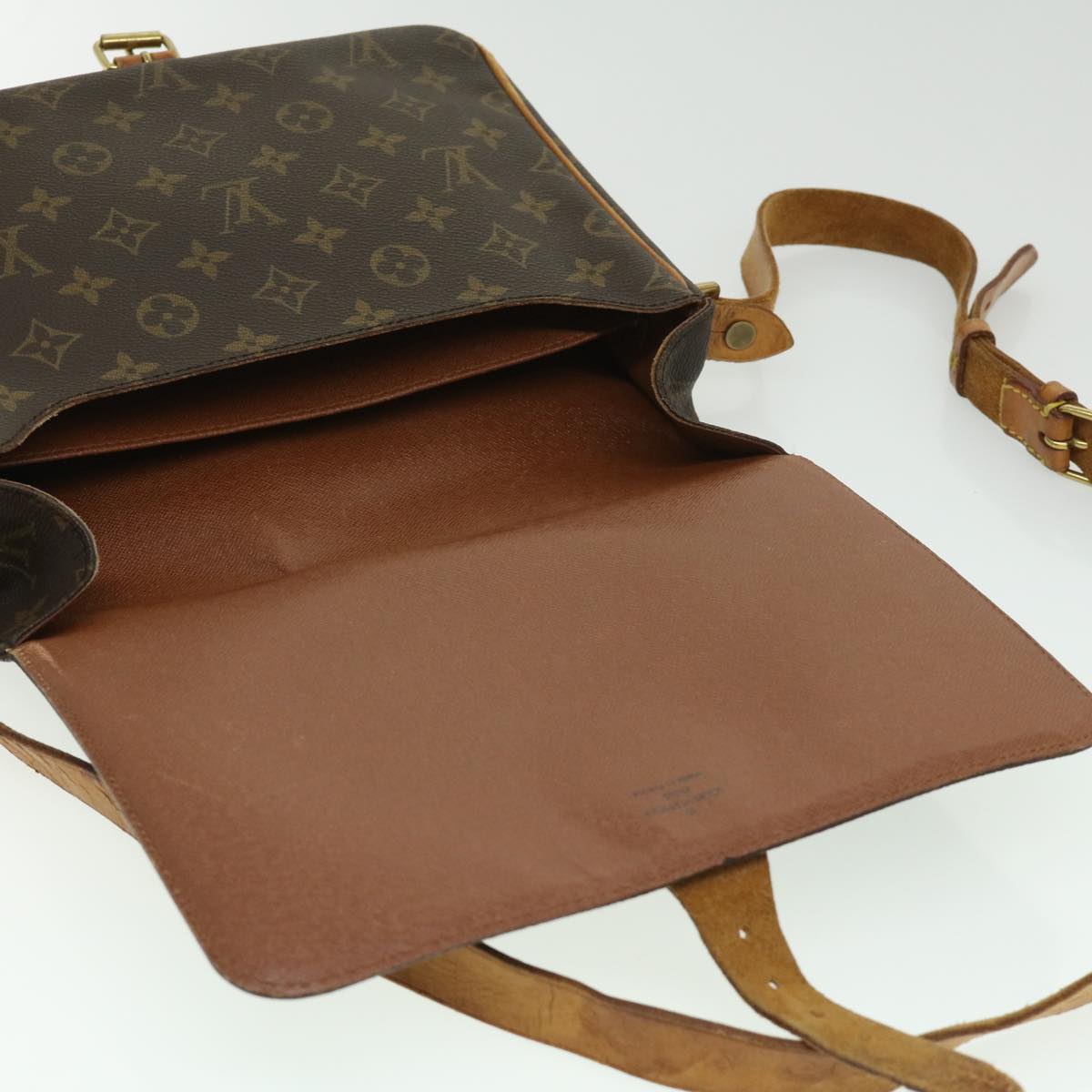 LOUIS VUITTON Monogram Cartouchiere GM Shoulder Bag M51252 LV am3198