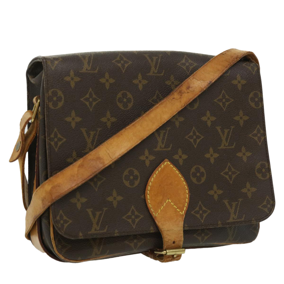 LOUIS VUITTON Monogram Cartouchiere GM Shoulder Bag M51252 LV am3198