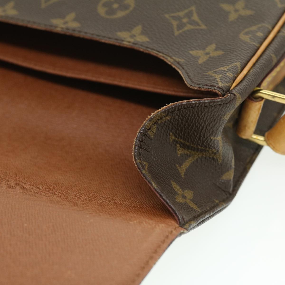 LOUIS VUITTON Monogram Cartouchiere GM Shoulder Bag M51252 LV am3198