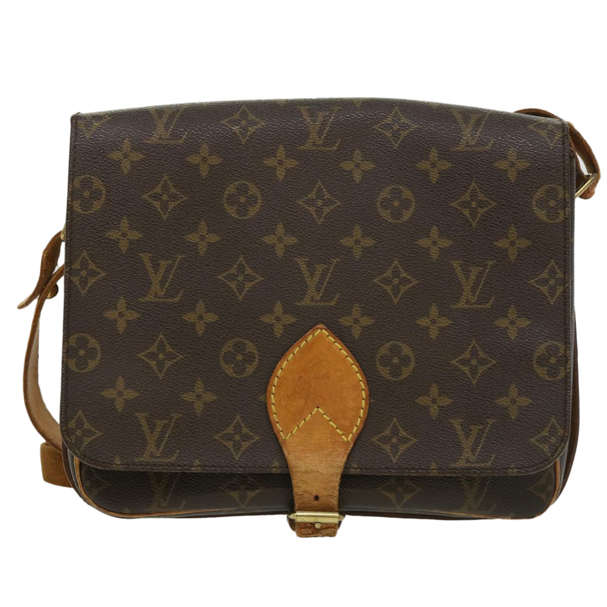 LOUIS VUITTON Monogram Cartouchiere GM Shoulder Bag M51252 LV am3198
