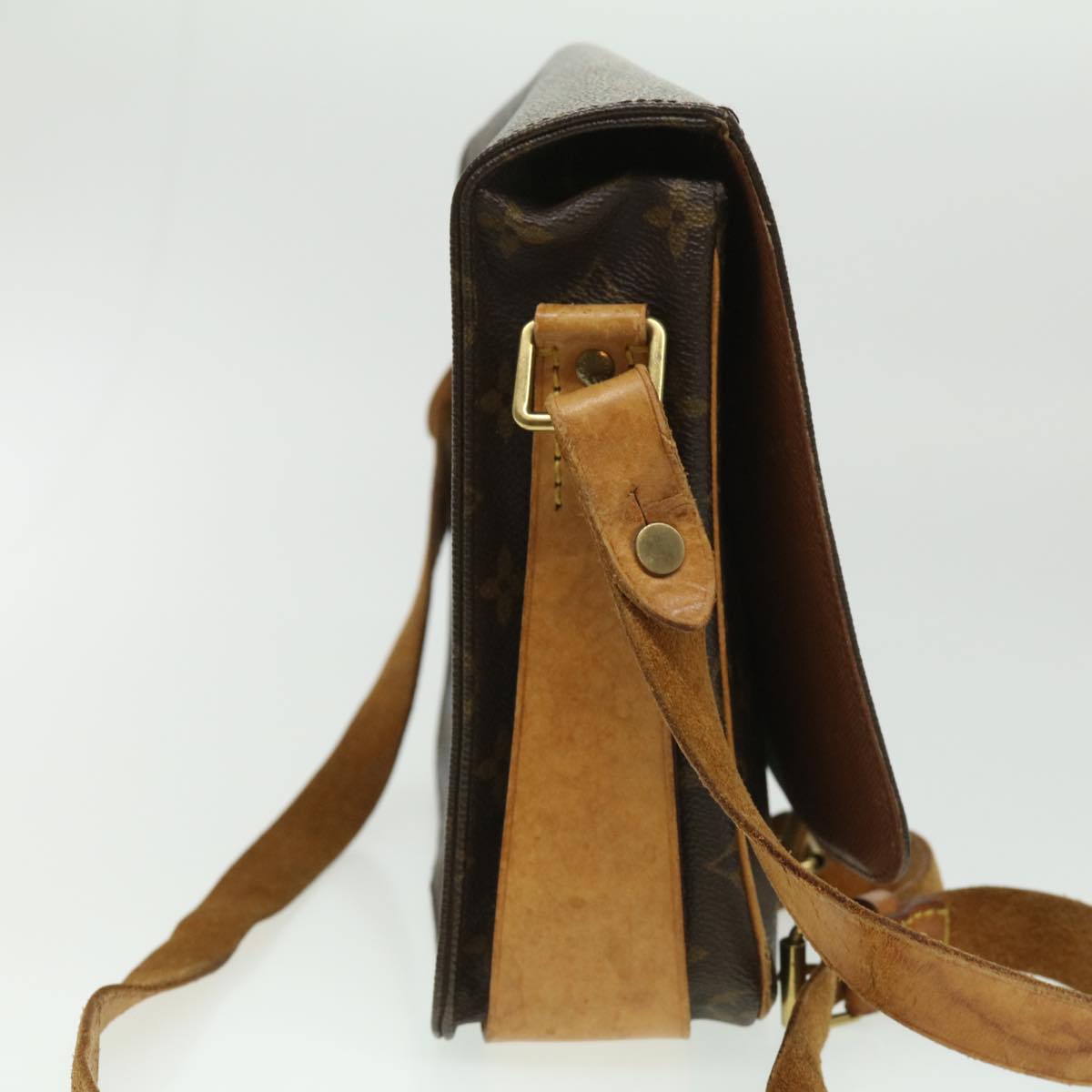 LOUIS VUITTON Monogram Cartouchiere GM Shoulder Bag M51252 LV am3198