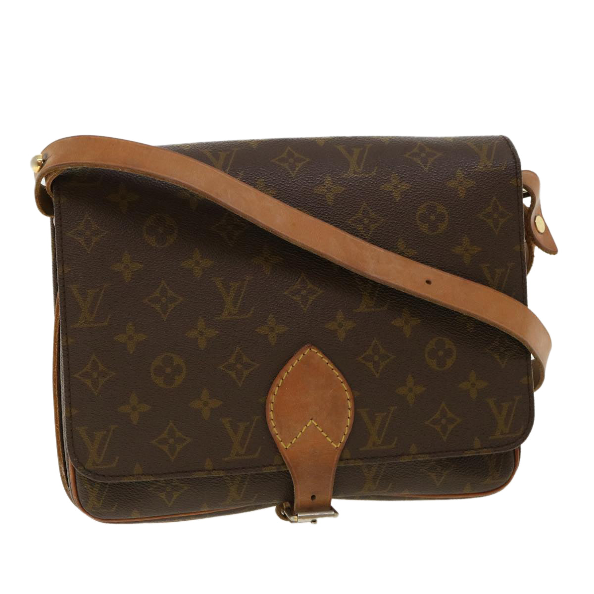 LOUIS VUITTON Monogram Cartouchiere GM Shoulder Bag Vintage M51252 am3229