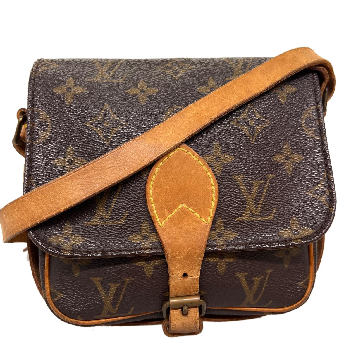 LOUIS VUITTON Monogram Cartouchiere PM Shoulder Bag M51254 LV am3234