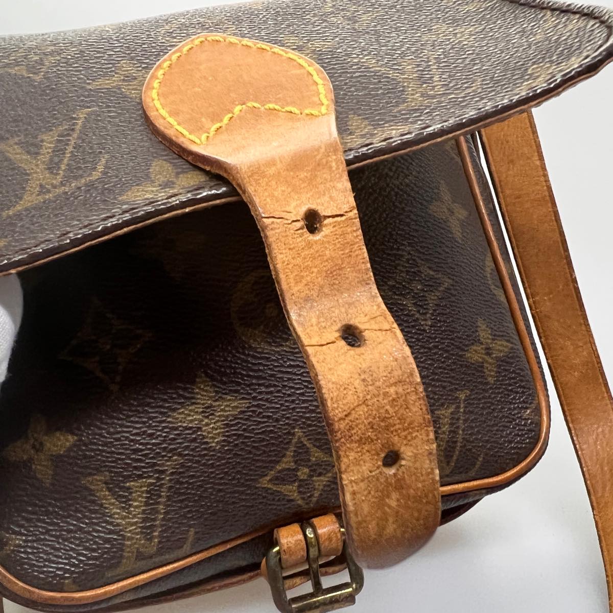 LOUIS VUITTON Monogram Cartouchiere PM Shoulder Bag M51254 LV am3234