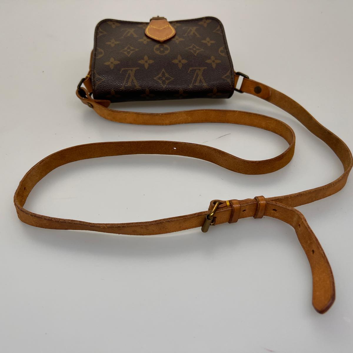 LOUIS VUITTON Monogram Cartouchiere PM Shoulder Bag M51254 LV am3234