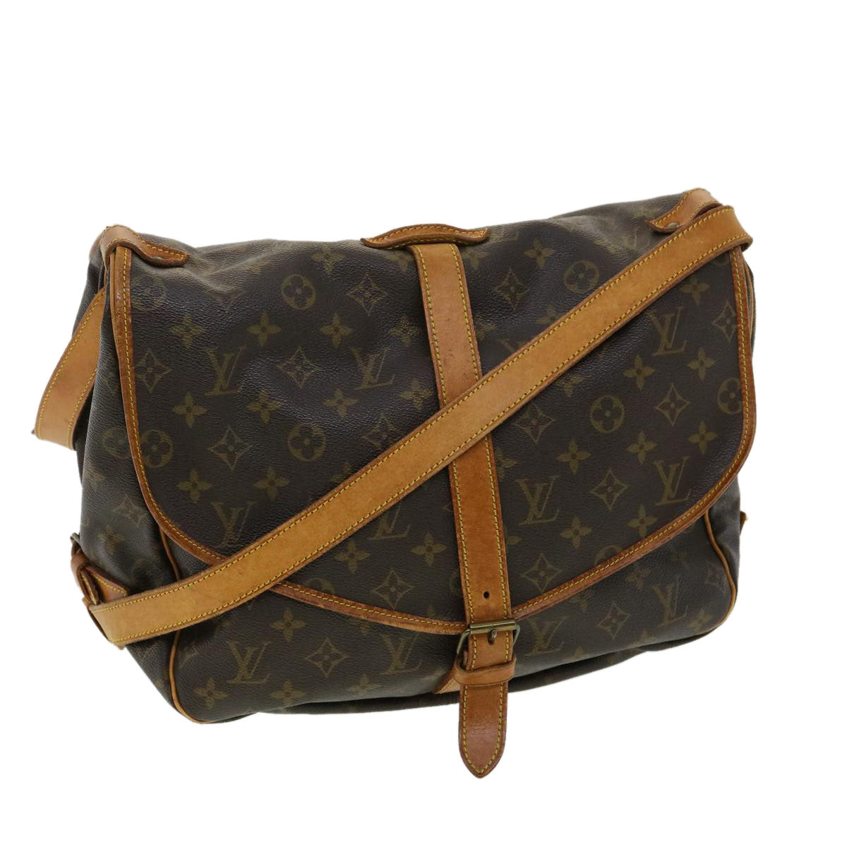 LOUIS VUITTON Monogram Saumur 35 Shoulder Bag M42254 LV am3305