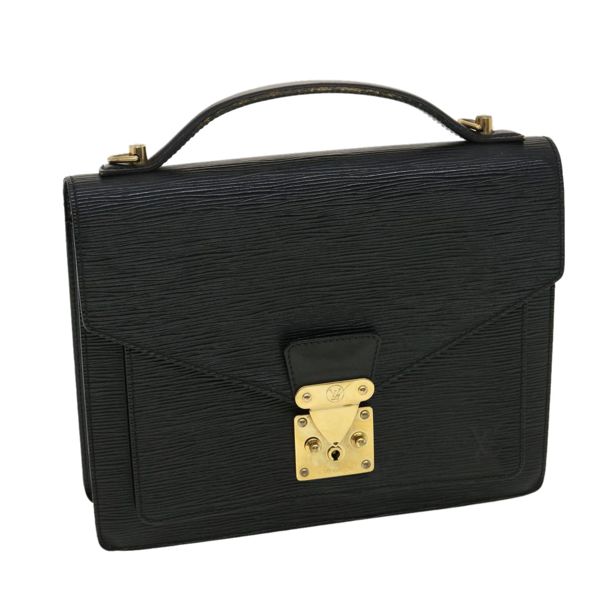 LOUIS VUITTON Epi Monceau Hand Bag Black M52122 LV am3415