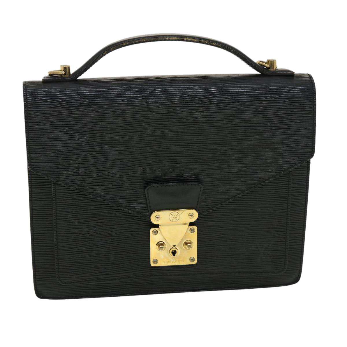LOUIS VUITTON Epi Monceau Hand Bag Black M52122 LV am3415