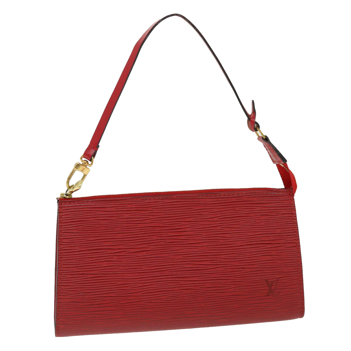 LOUIS VUITTON Epi Pochette Accessoires Pouch Red M52947 LV am3529