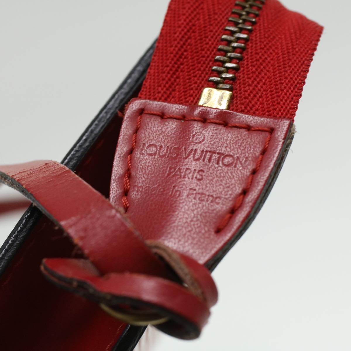 LOUIS VUITTON Epi Pochette Accessoires Pouch Red Rouge M52987 LV am3564