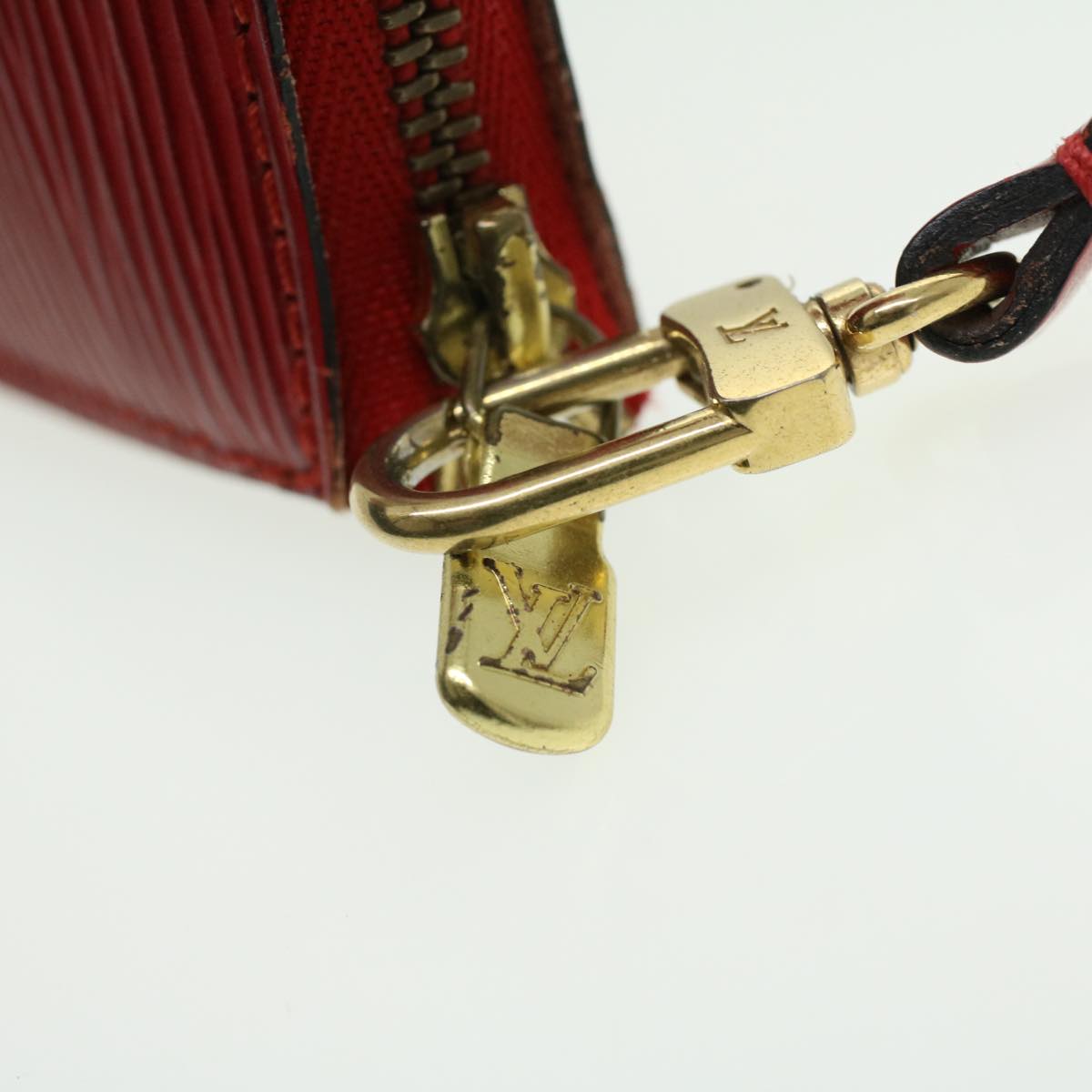 LOUIS VUITTON Epi Pochette Accessoires Pouch Red Rouge M52987 LV am3564