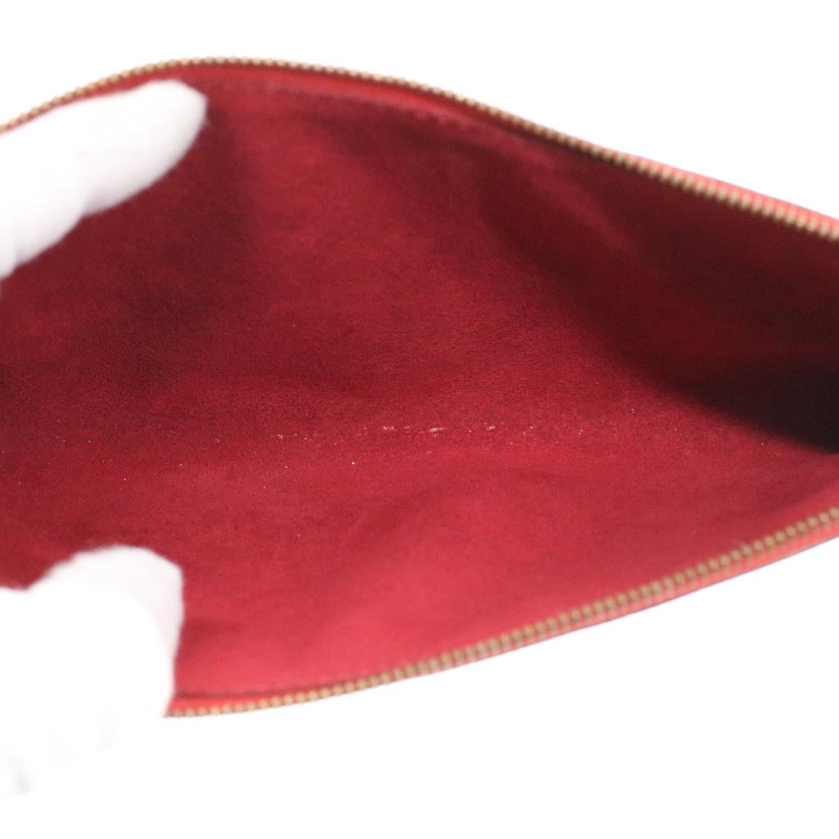 LOUIS VUITTON Epi Pochette Accessoires Pouch Red Rouge M52987 LV am3564